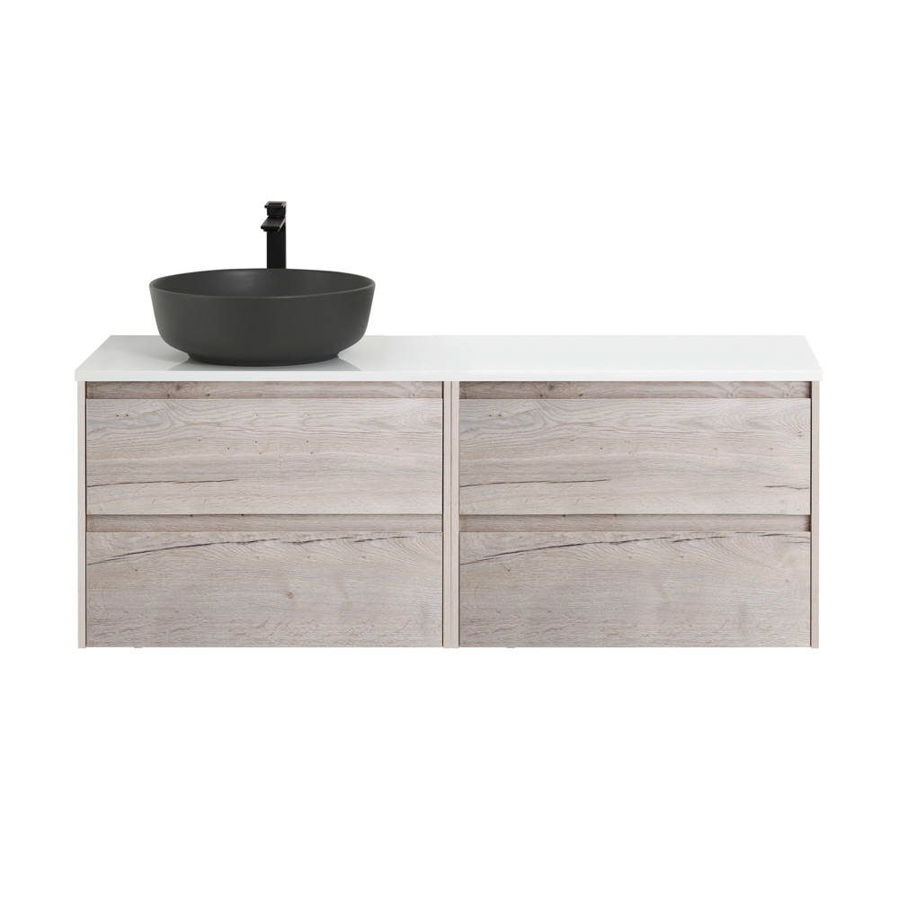 Мебель для ванной комнаты со столешницей BelBagno KRAFT-1200 Rovere Galifax Bianco