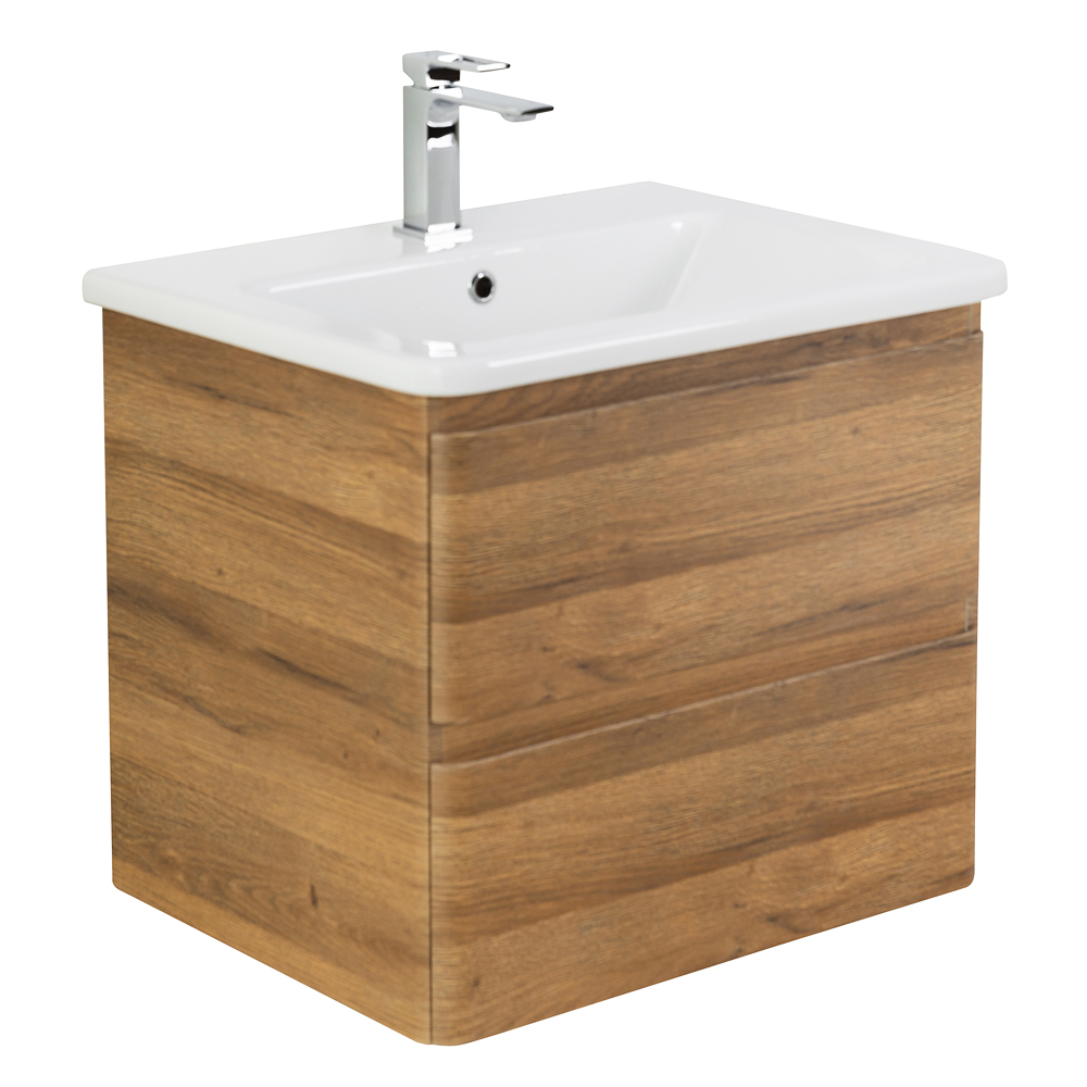 Тумба подвесная с керамической раковиной BelBagno ALBANO-CER-600-2C-SO-RR