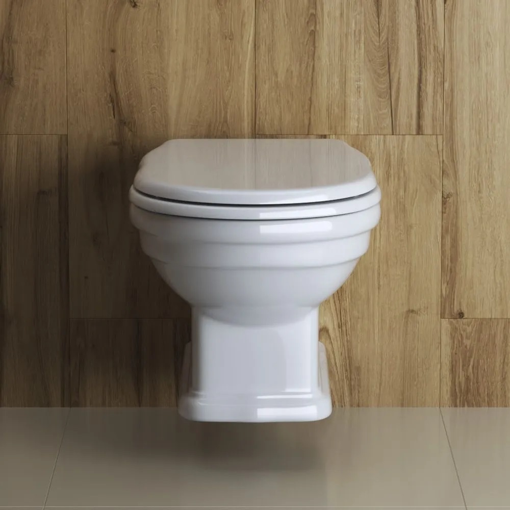 Унитаз подвесной безободковый с сиденьем BelBagno BOHEME BB115CH + BB115SC