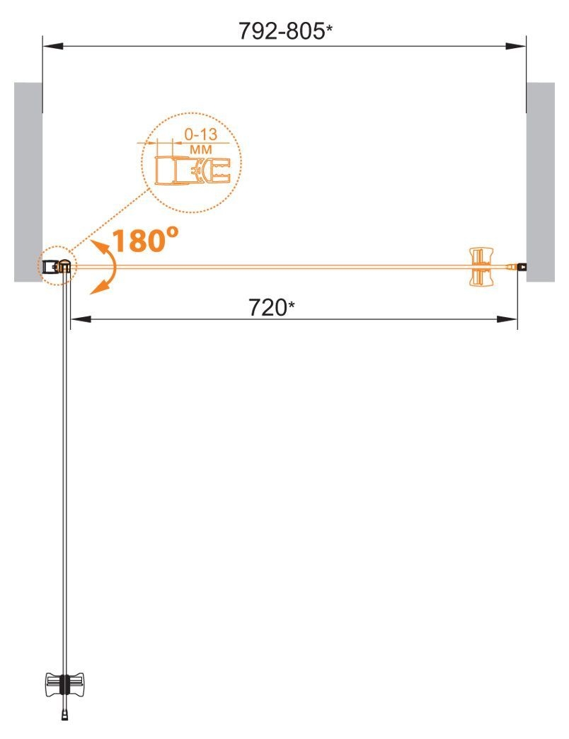 Дверь в проём Cezares ECO-O-B-1-80-C-NERO