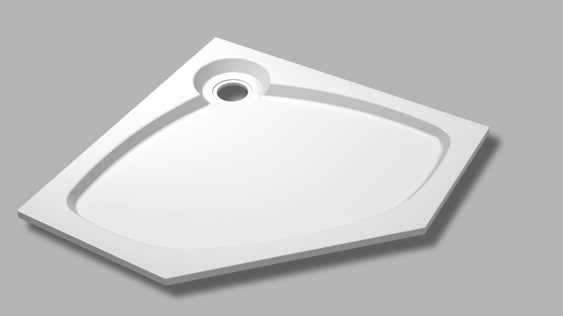 купить Душевой поддон из искусственного мрамора 90х90 Cezares TRAY-S-P-90-56-W без сифона 