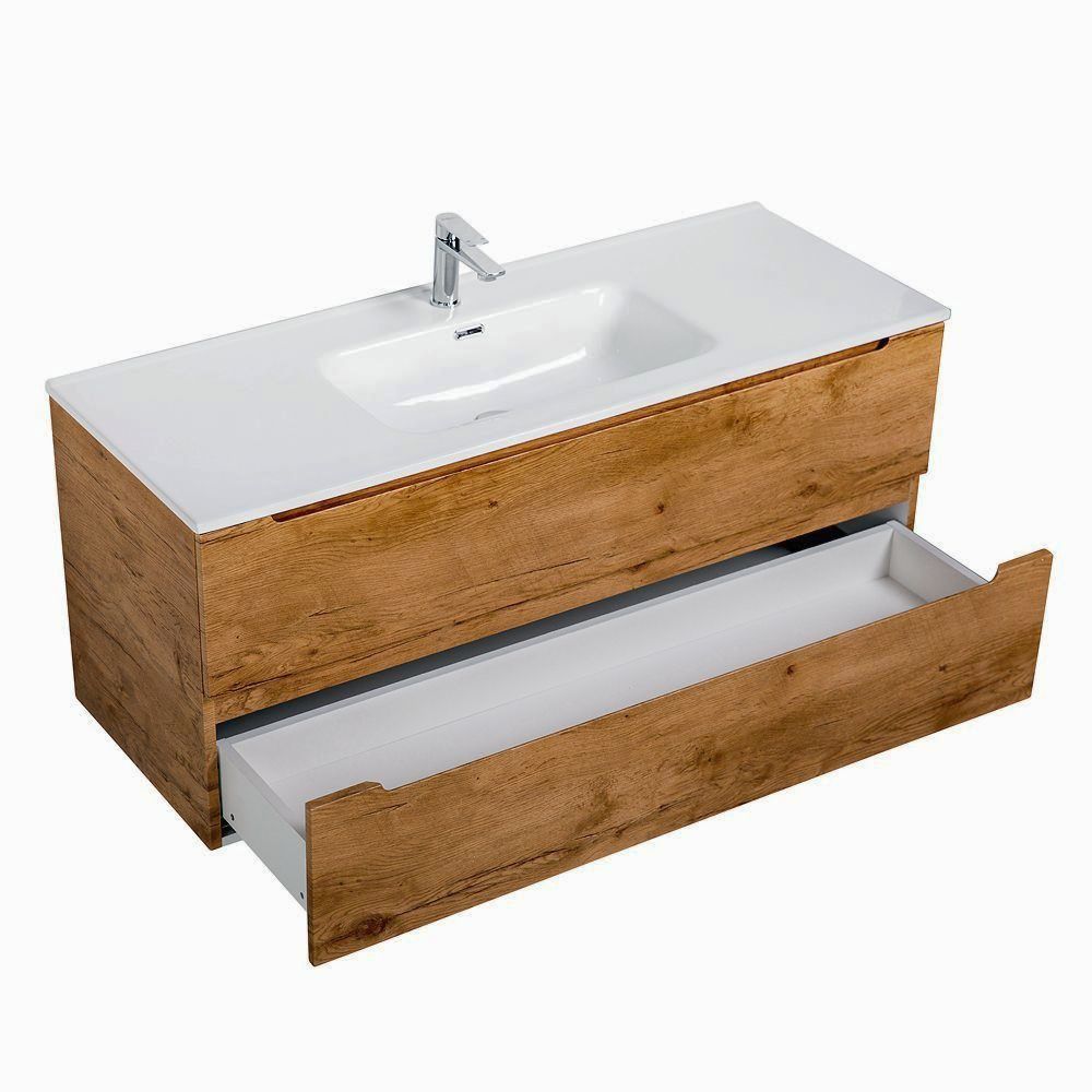 Подвесная тумба с раковиной BelBagno ETNA Rovere Nature 120 см ETNA-1200-2C-SO-RN-P + BB1200ETL