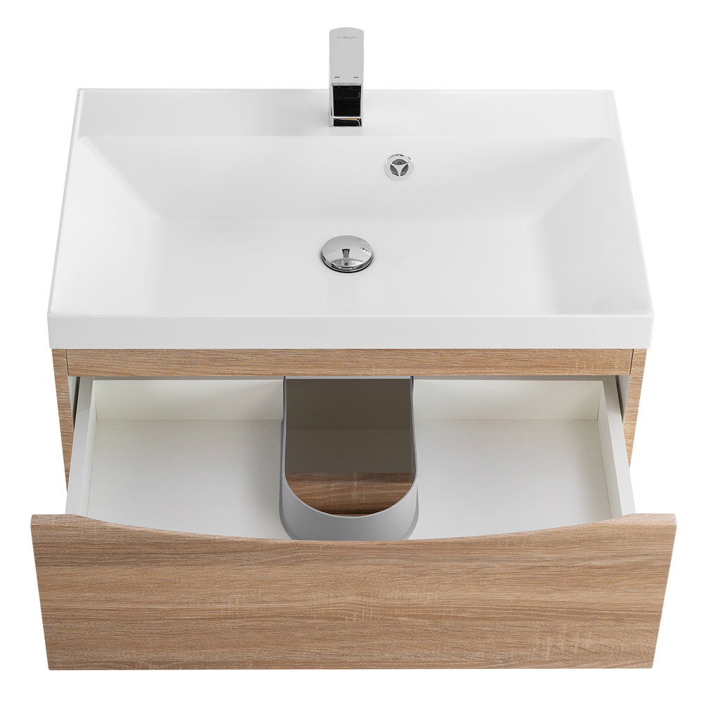 Тумба подвесная с раковиной BelBagno MARINO-600-2C-SO-WO-P