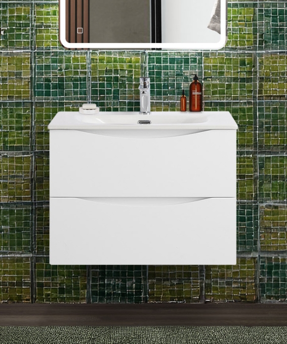 купить Тумба с раковиной подвесная BelBagno MARINO-CER-N-700-2C-SO-BO-P Bianco Opaco, раковина белая BB-8099-70 