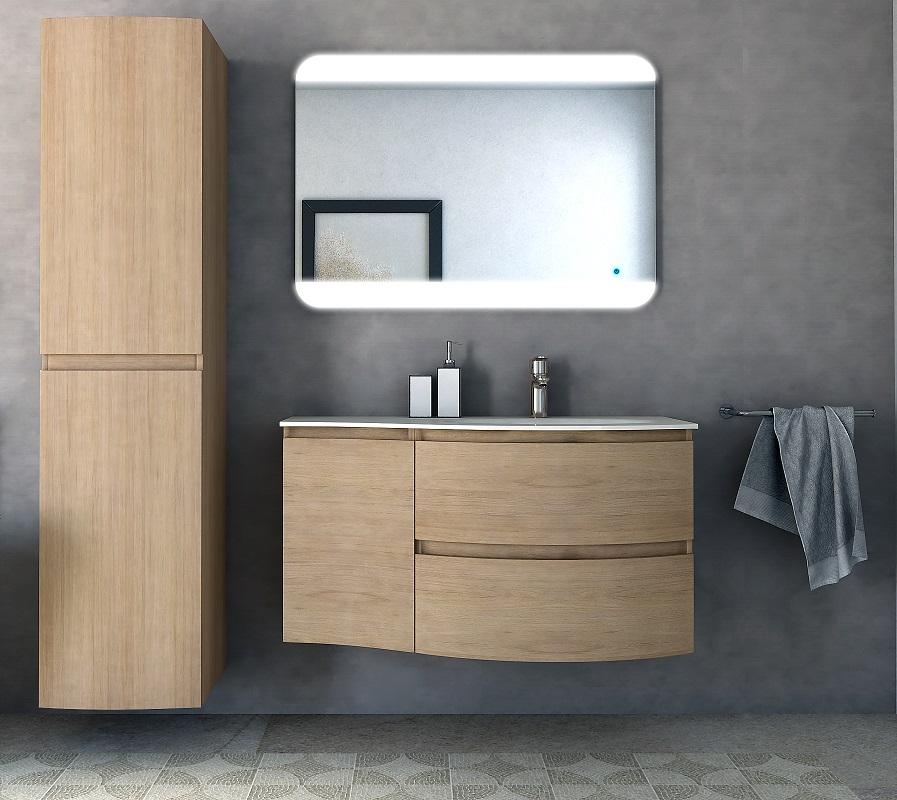 купить Мебель для ванной чаша справа Cezares VAGUE 104 Rovere tabacco 54834+54836 