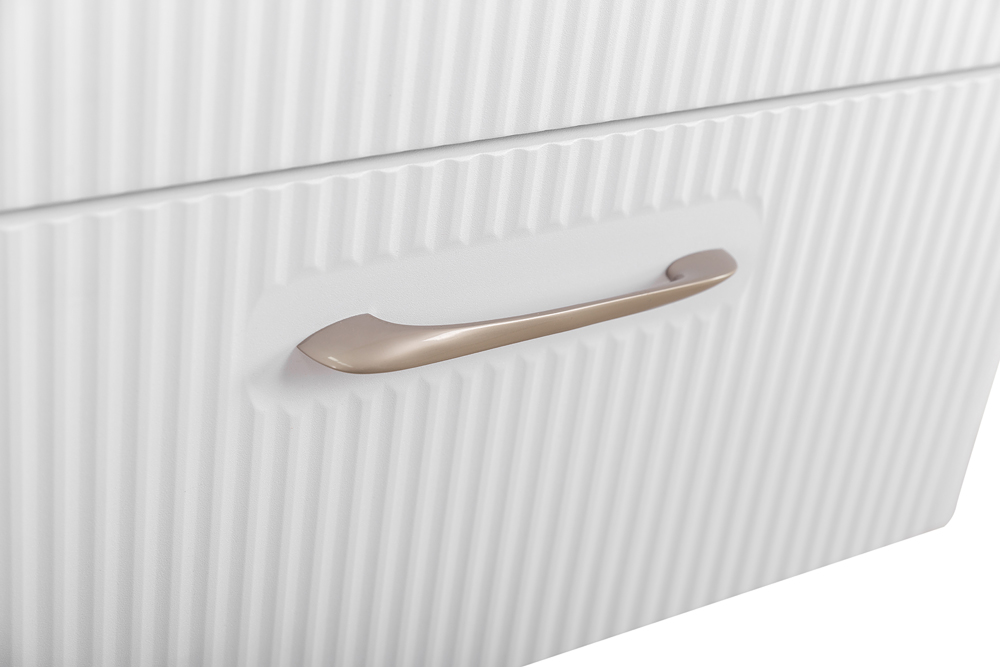 Подвесная тумба с раковиной Belbagno DUE 50 см Белый металлик DUE-500-2C-SO-BM-P + BB-8076-3-50
