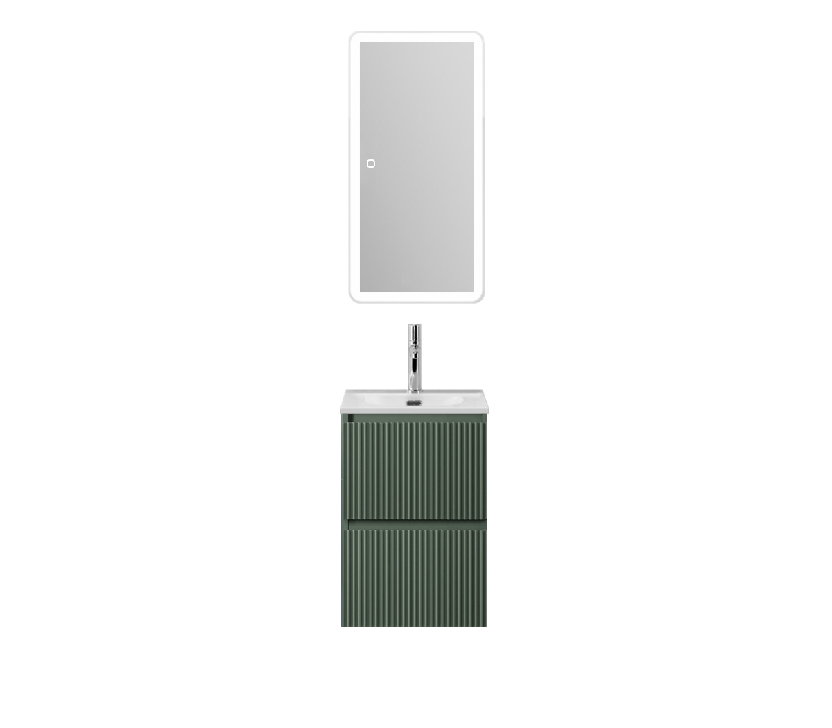 Тумба с раковиной подвесная BelBagno UNO-MINI-400-2C-SO-VO Еловый матовый, раковина белая BB-8099-3-40