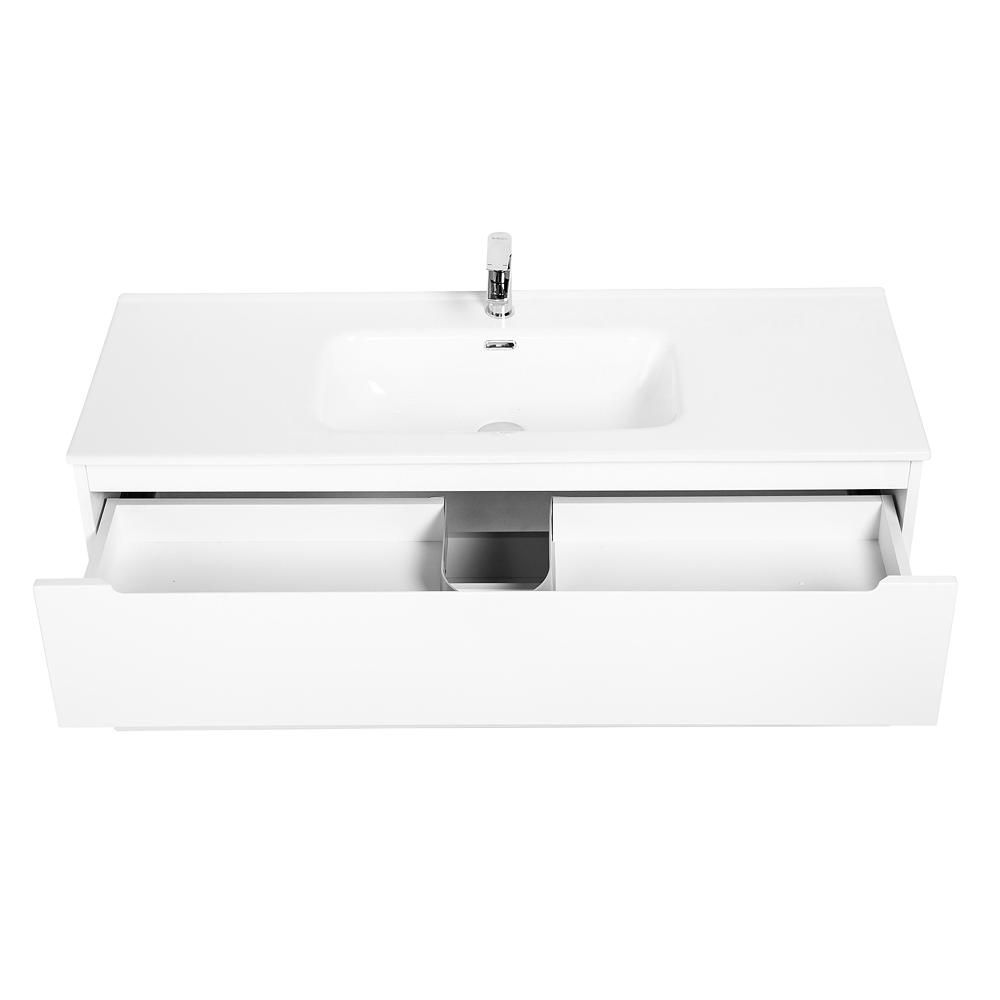 Подвесная тумба с раковиной BelBagno ETNA Bianco Lucido 120 см ETNA-1200-2C-SO-BL-P + BB1200ETL