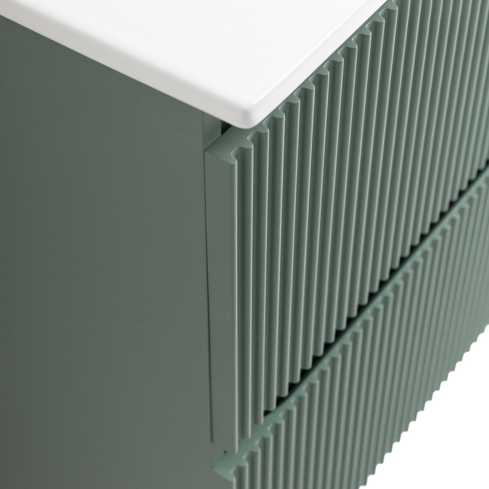 Тумба с раковиной подвесная BelBagno UNO-1200-4C-SO-VO Еловый матовый, раковина белая BB-8099-120-2 с 2-я чашами