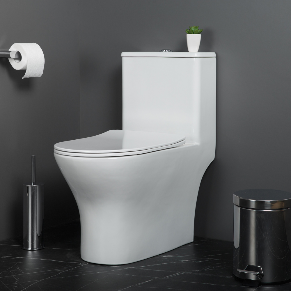 Унитаз моноблок безободковый с сиденьем BelBagno LOUNGE BB8618CPR-MN/SC