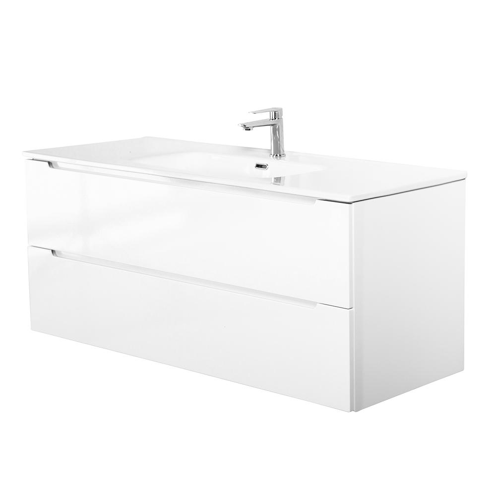Подвесная тумба с раковиной BelBagno ETNA Bianco Lucido 120 см ETNA-1200-2C-SO-BL-P + BB1200ETL