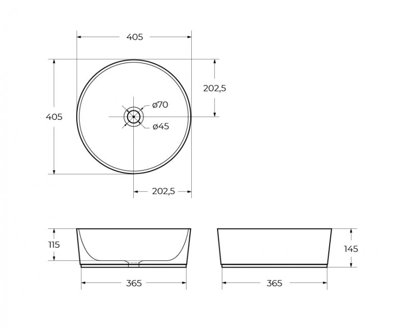Раковина накладная BelBagno BB1342H300