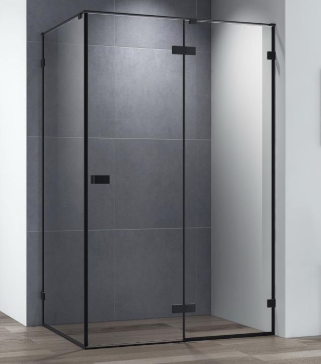 купить Душевой уголок Cezares BELLAGIO-AH-1-100/80-C-NERO, 100х80х197, профиль черный, прозрачное стекло 