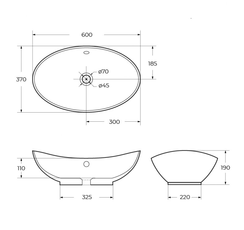 Раковина накладная BelBagno BB1087