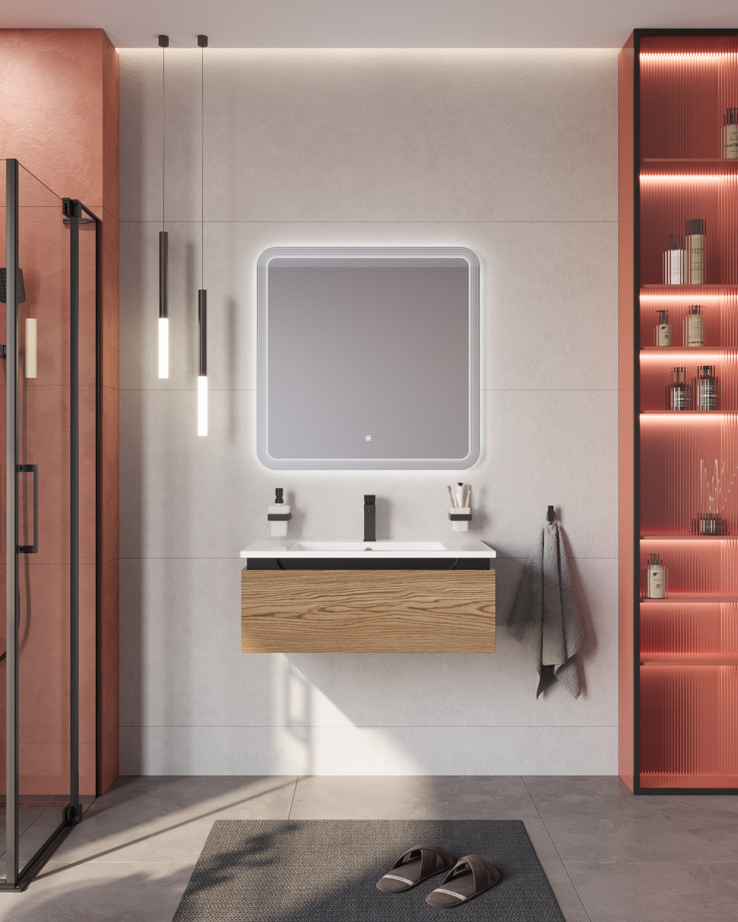 купить Мебель для ванной Cezares SLIDER 80 Дуб Тангент SLIDER-800-1C-SO-RT-P 