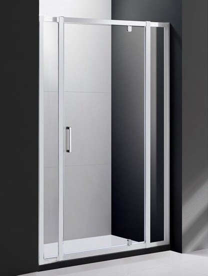 купить Дверь в проём Cezares MOLVENO-BA-12-90+50-C-Cr-IV, 140х195, профиль хром, стекло прозрачное 