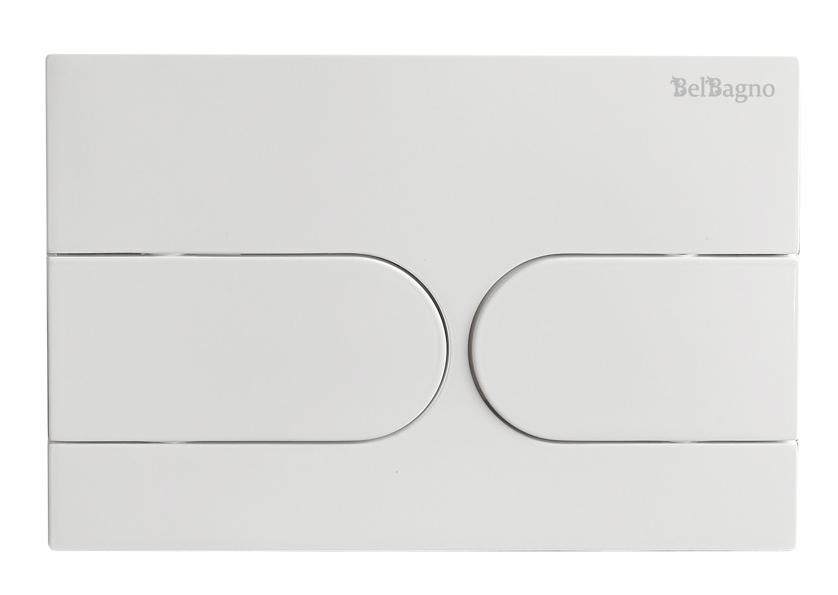 Кнопка смыва BelBagno BB-11-BL цвет белый глянец