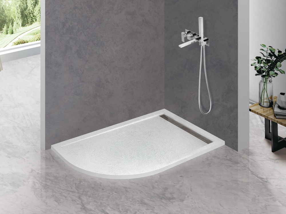 купить Поддон из искусственного мрамора 120х80 правосторонний CEZARES TRAY-AS-RH-120/80-30-W-R без сифона 