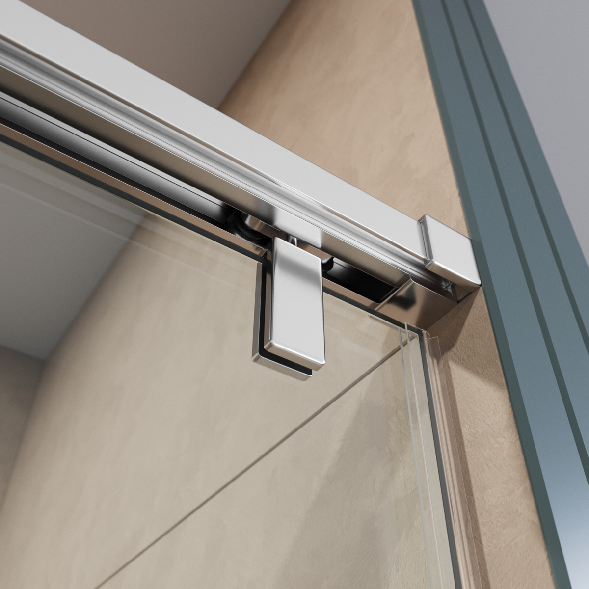 Душевая дверь шириной 160см BelBagno SOFT_CLOSE-1-BF-1-160-C-Cr профиль хром, стекло прозрачное