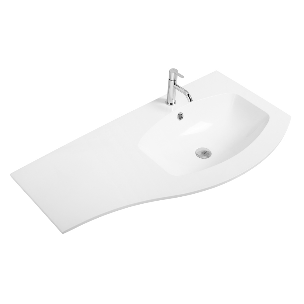 Раковина из искусственного мрамора, чаша справа Cezares 50154 Bianco