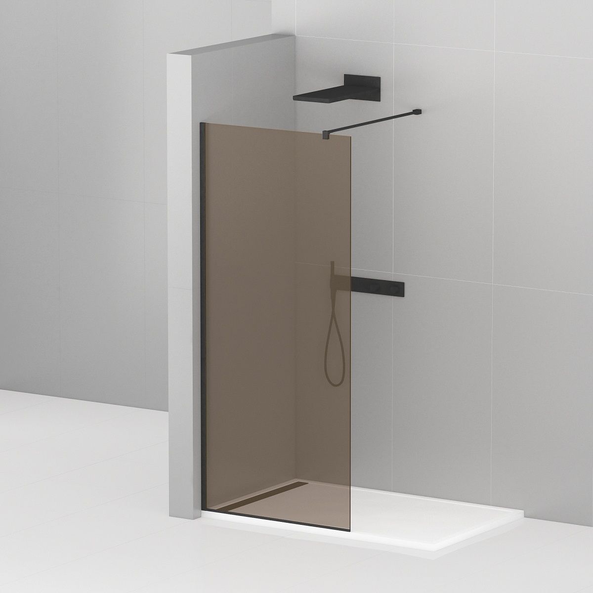 Душевая перегородка Cezares LIBERTA-L-1-110-120-BR-NERO