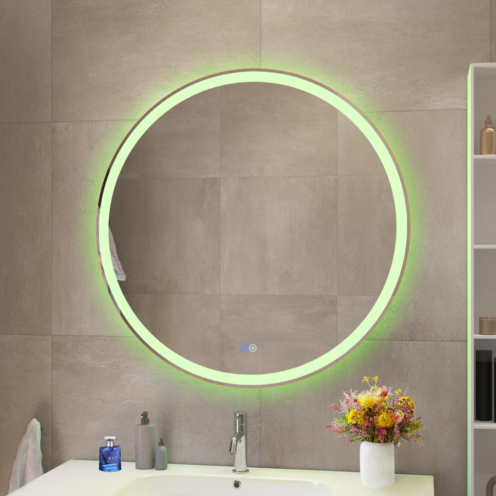 Зеркало Cezares CZR-SPC-MC-800-RGB-TCH с LED подсветкой и RGB подсветкой с сенсорным выключателем и диммером