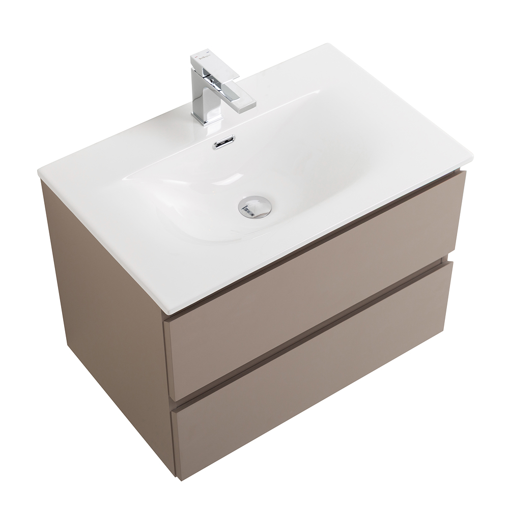 Тумба с раковиной подвесная BelBagno KRAFT-700-2C-SO-CO Бежевый матовый, раковина белая BB-8099-70