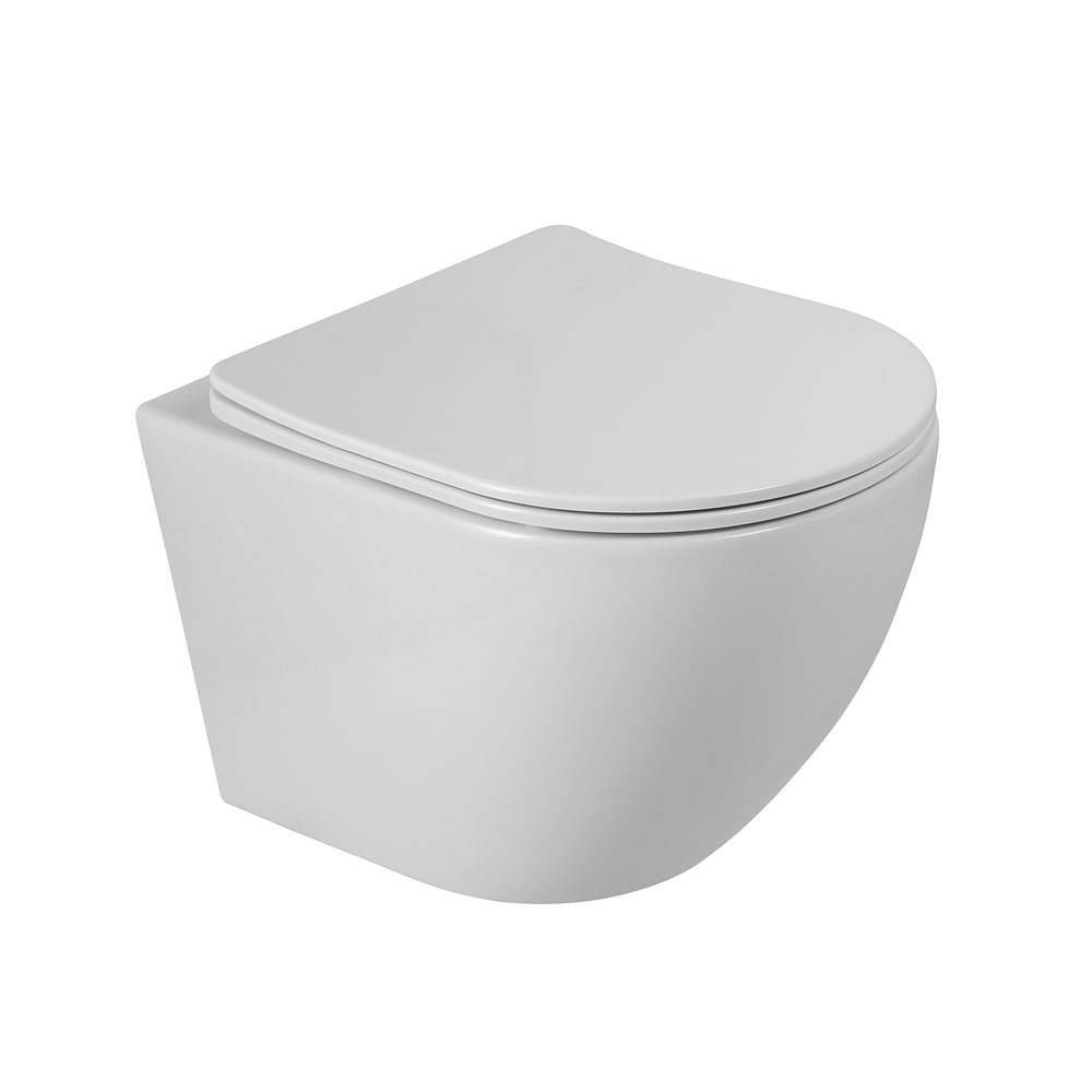 Унитаз подвесной безободковый с сиденьем и смывом TORNADO BelBagno SFERA-TOR BB046CH-TOR/SC