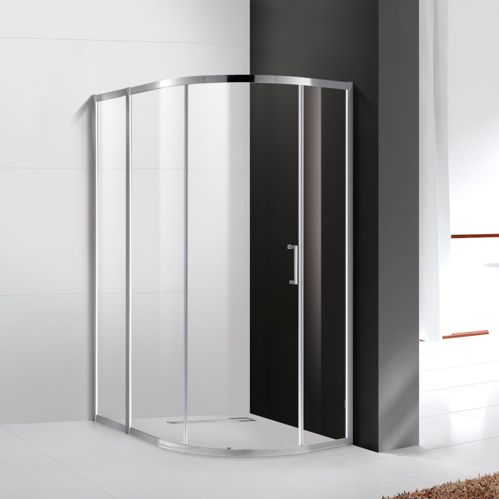 купить Душевой уголок Cezares MOLVENO-RH-1-120/100-C-Cr-IV, 120х100х195, профиль хром, стекло прозрачное 