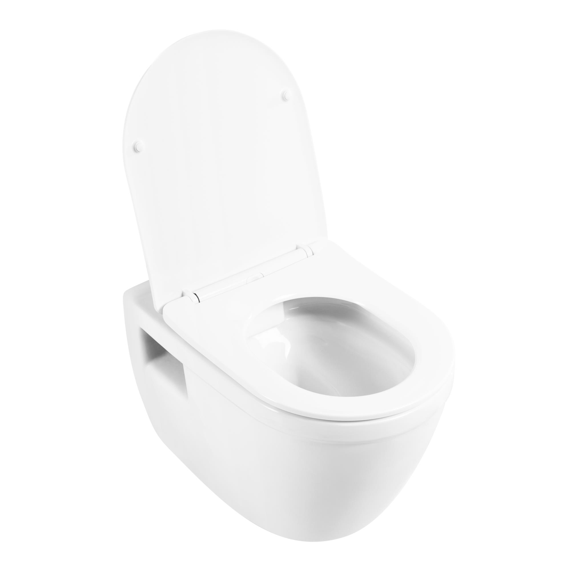 Унитаз подвесной безободковый c сиденьем BelBagno LOTO BB070CHR/SC