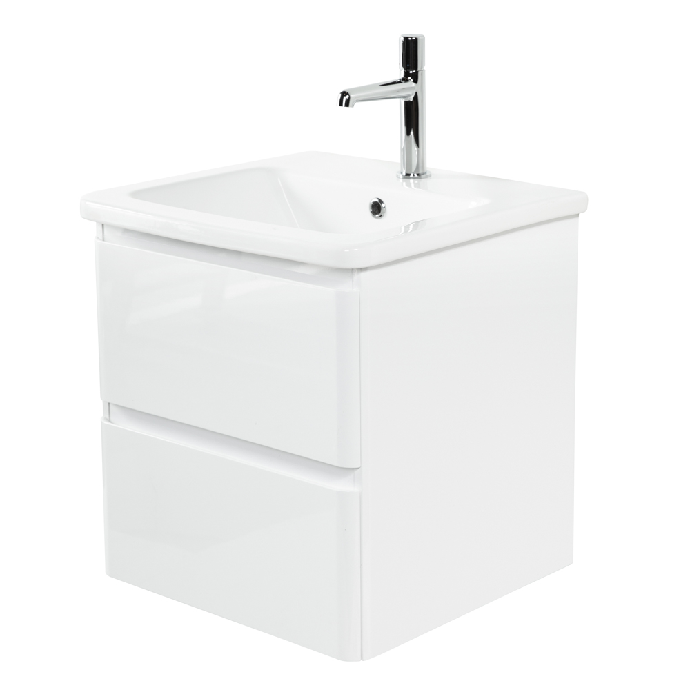 Тумба подвесная с керамической раковиной BelBagno ALBANO-CER-500-2C-SO-BL