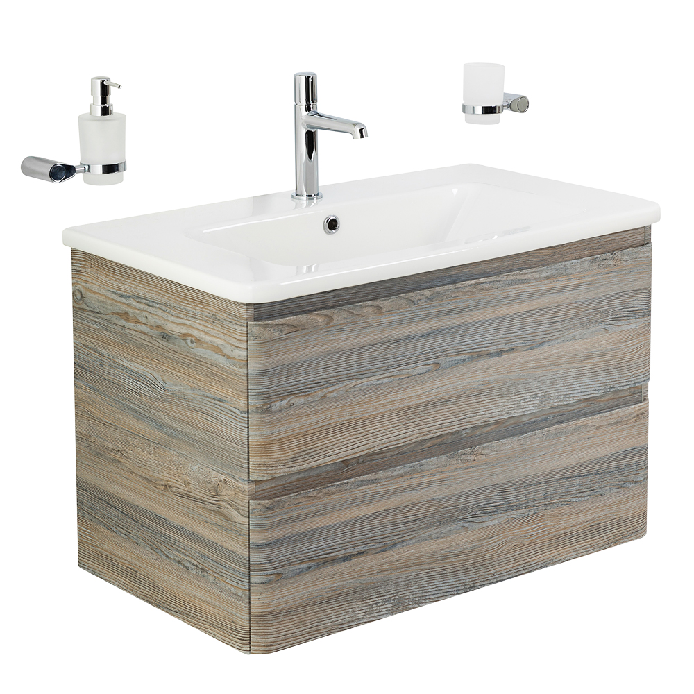 Тумба подвесная с керамической раковиной BelBagno ALBANO-CER-1050-2C-SO-PS
