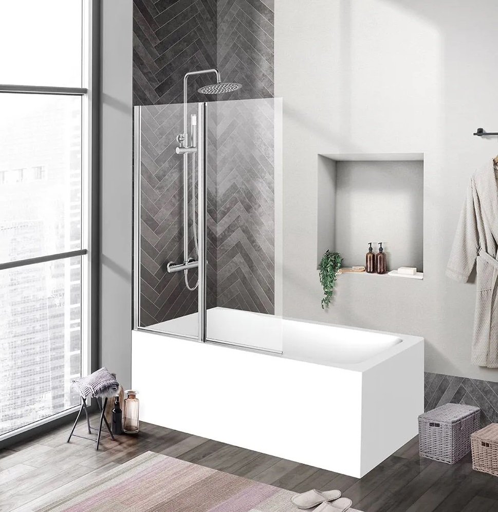 купить Шторка на ванну BelBagno UNO-V-2-110/150-C-Cr 