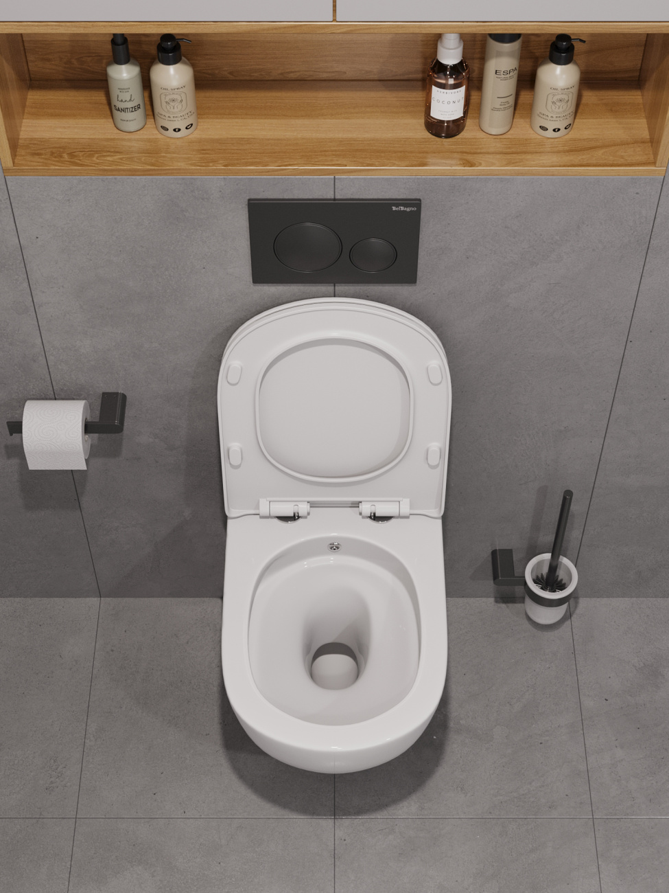 Унитаз подвесной BelBagno MARINO BB7026CH-TOR-BFS/SC с сиденьем, функцией биде, без смесителя 