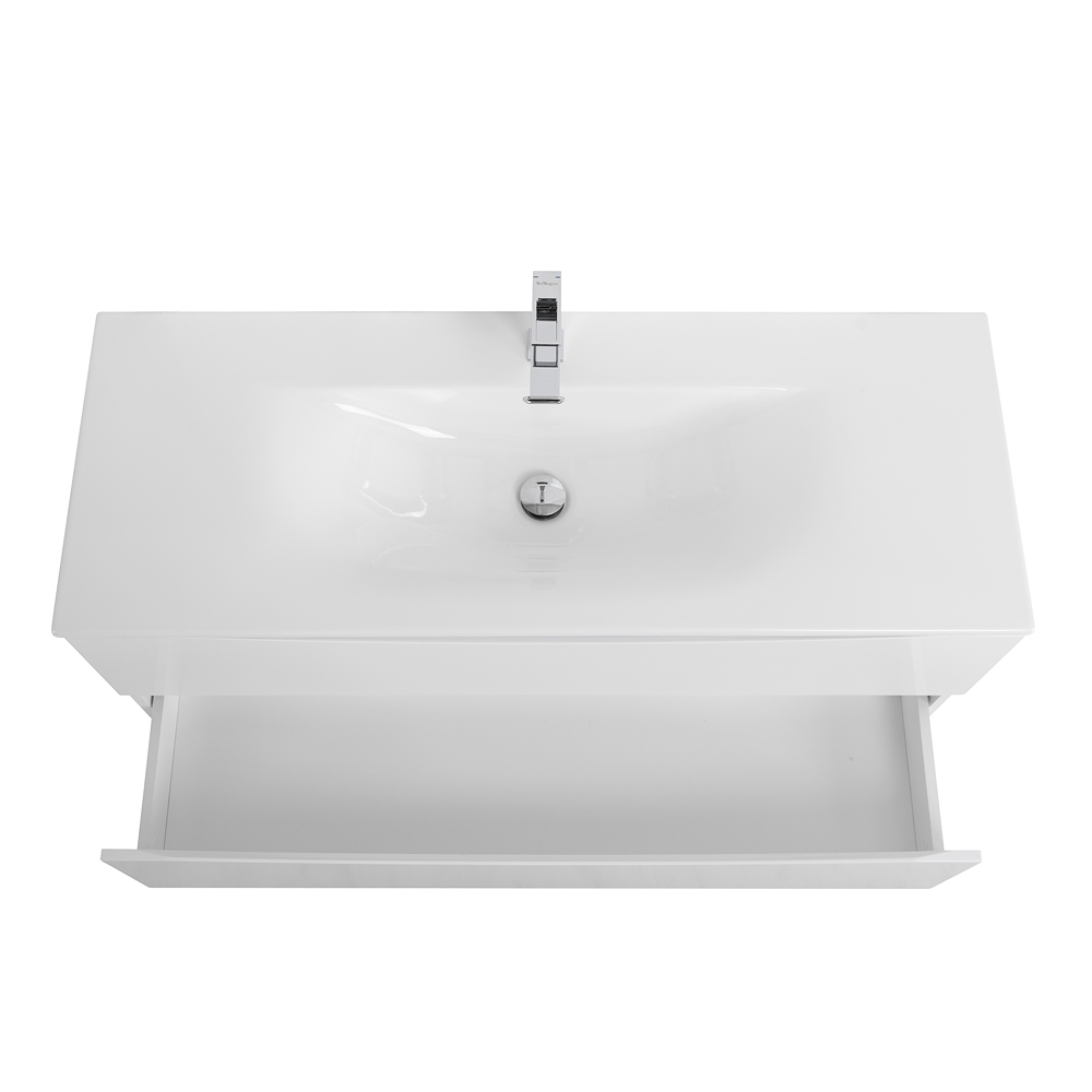 Тумба с раковиной подвесная BelBagno MARINO-CER-N-1200-2C-SO-BL-P Bianco Lucido, раковина белая BB-8099-120