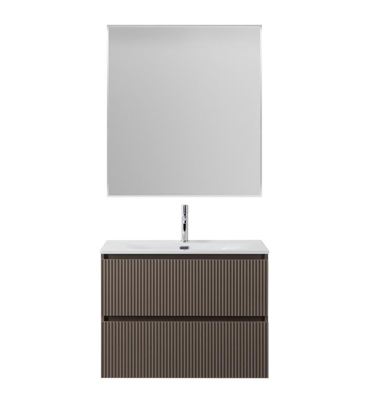 Тумба с раковиной подвесная BelBagno UNO-MINI-700-2C-SO-СO Бежевый матовый, раковина белая BB-8099-3-70