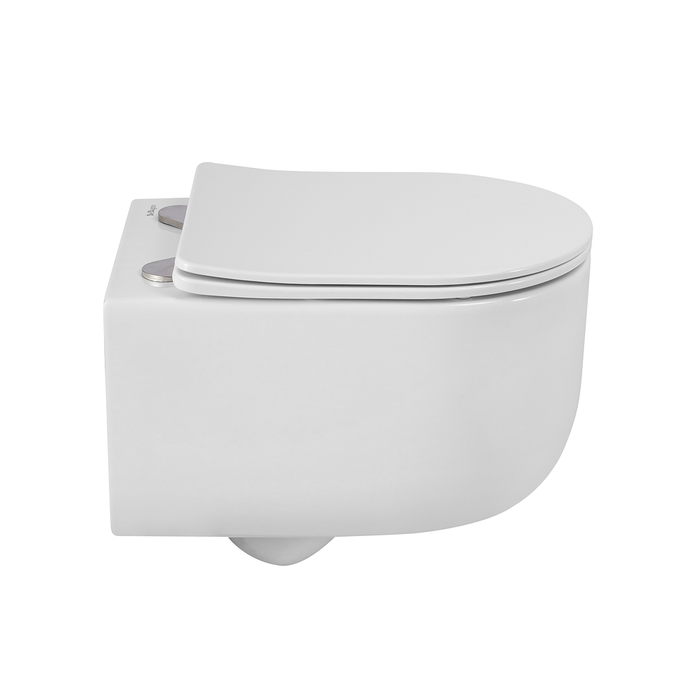 Унитаз подвесной безободковый с сиденьем со смывом TORNADO BelBagno SOFT-TOR BB084CH-TOR/SC