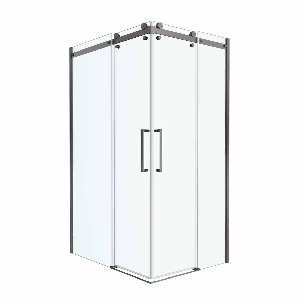 Душевой уголок 120х90см BelBagno MARINO-2-AH-2-120/90-C-GM профиль оружейная сталь, стекло прозрачное