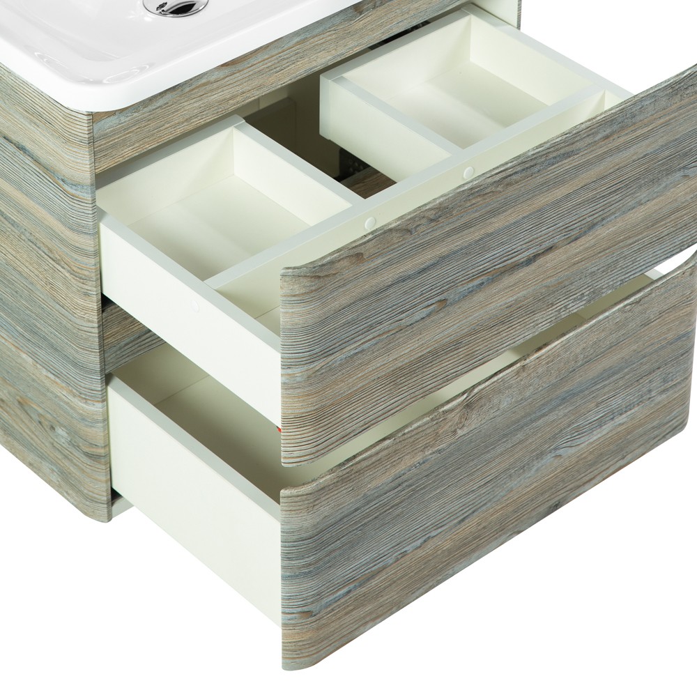 Тумба подвесная с раковиной BelBagno ALBANO-600-2C-SO-PS Pino Scania, раковина BB600/455-LV-MR-ALR