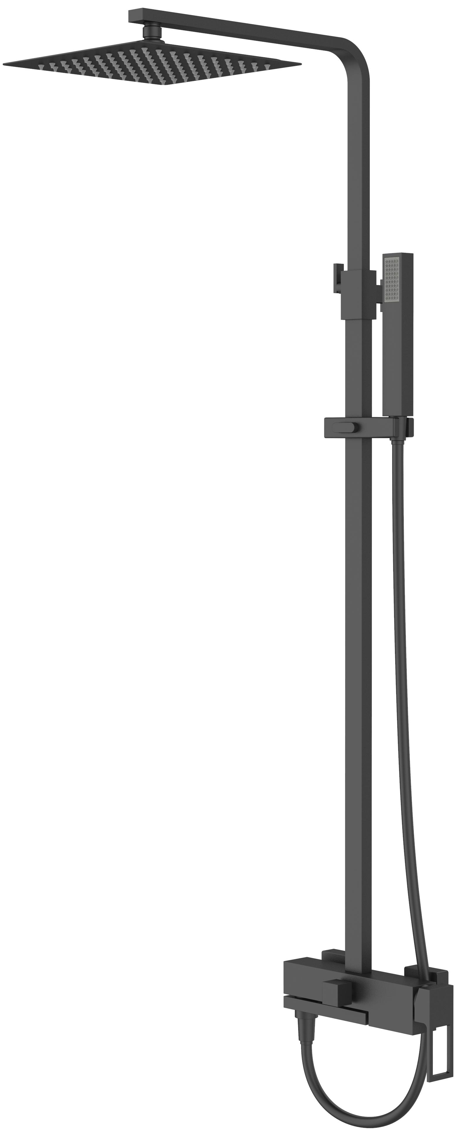 Душевая стойка BelBagno LUCE с изливом LUC-VSCM-NERO