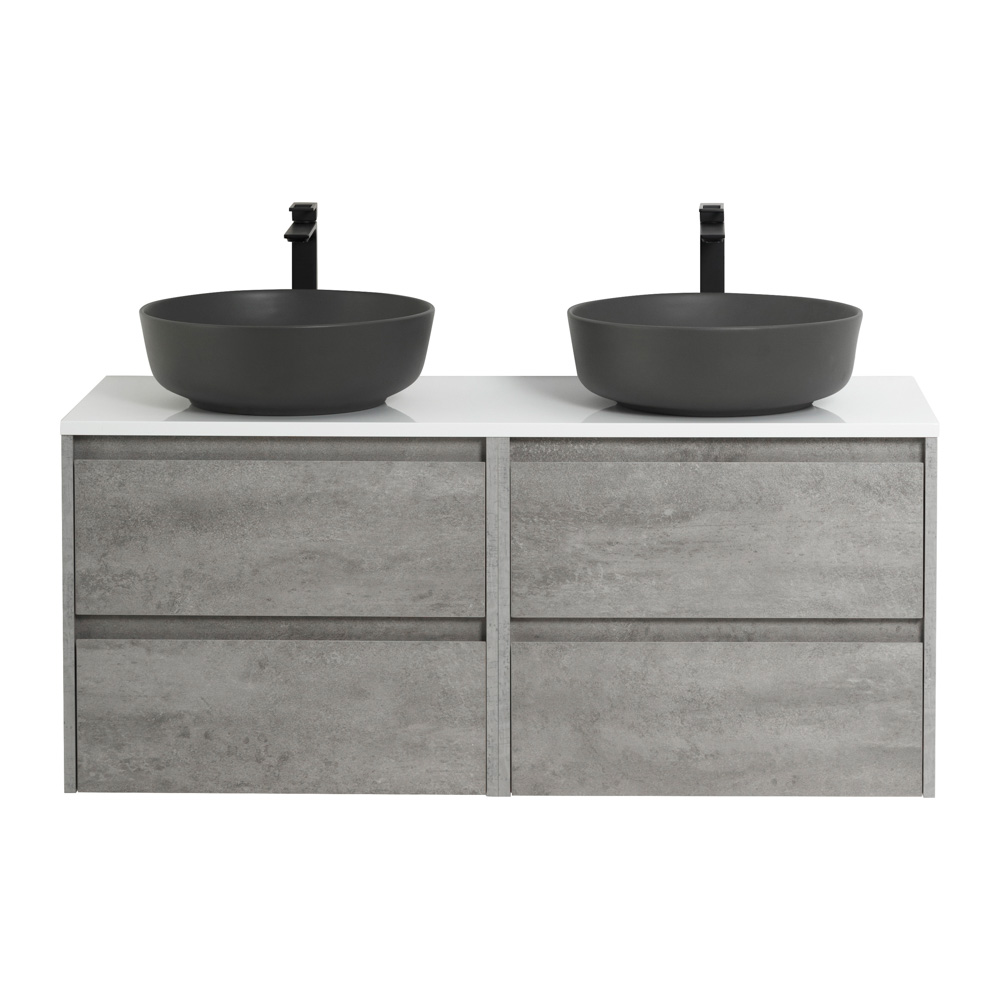 Мебель для ванной комнаты со столешницей BelBagno KRAFT-1400 Cemento Grigio