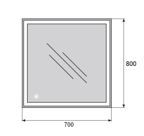 Зеркало BelBagno SPC-GRT-700-800-LED-TCH