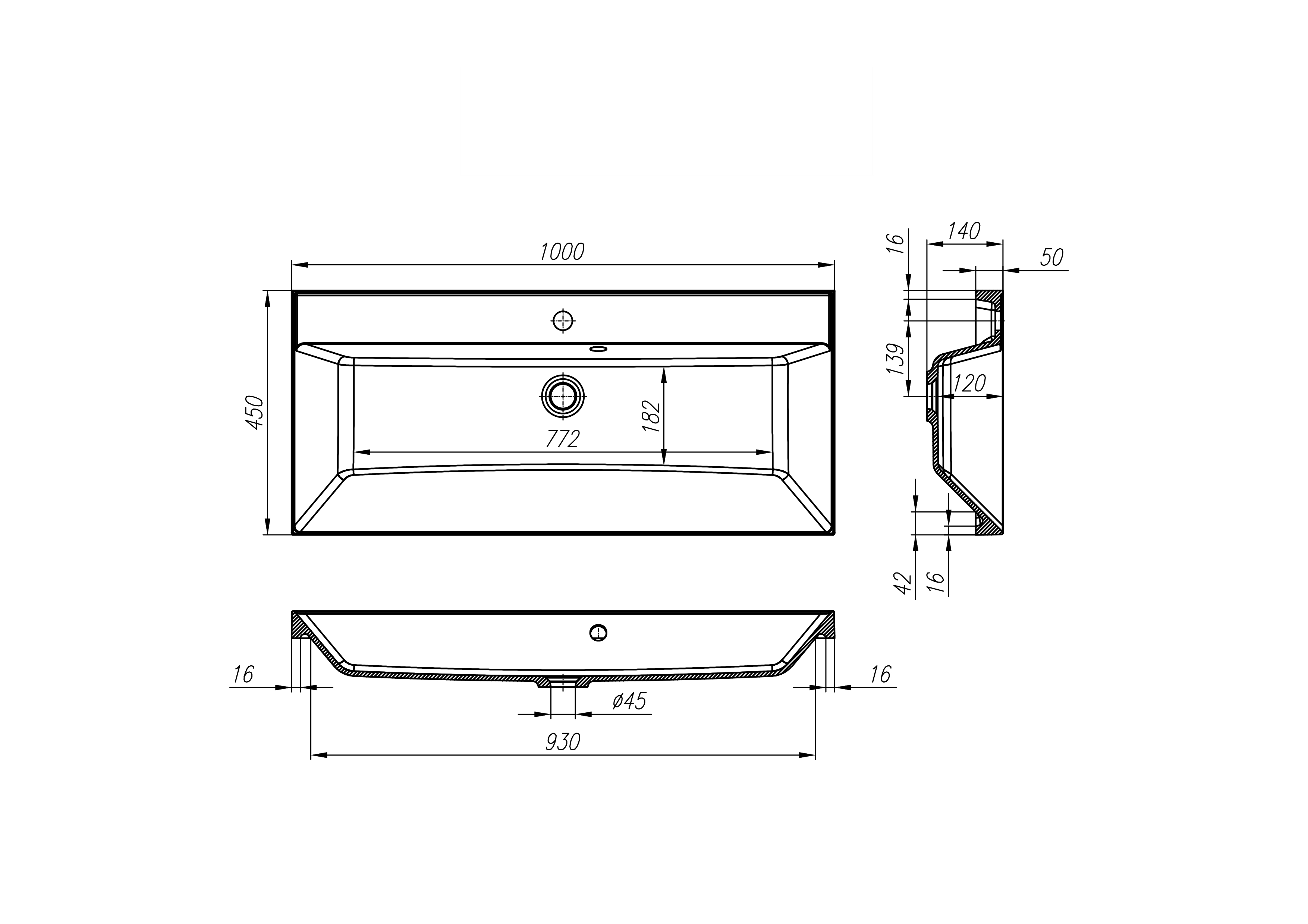Раковина из литьевого мрамора BelBagno BB1000/450-LV-MR-AST