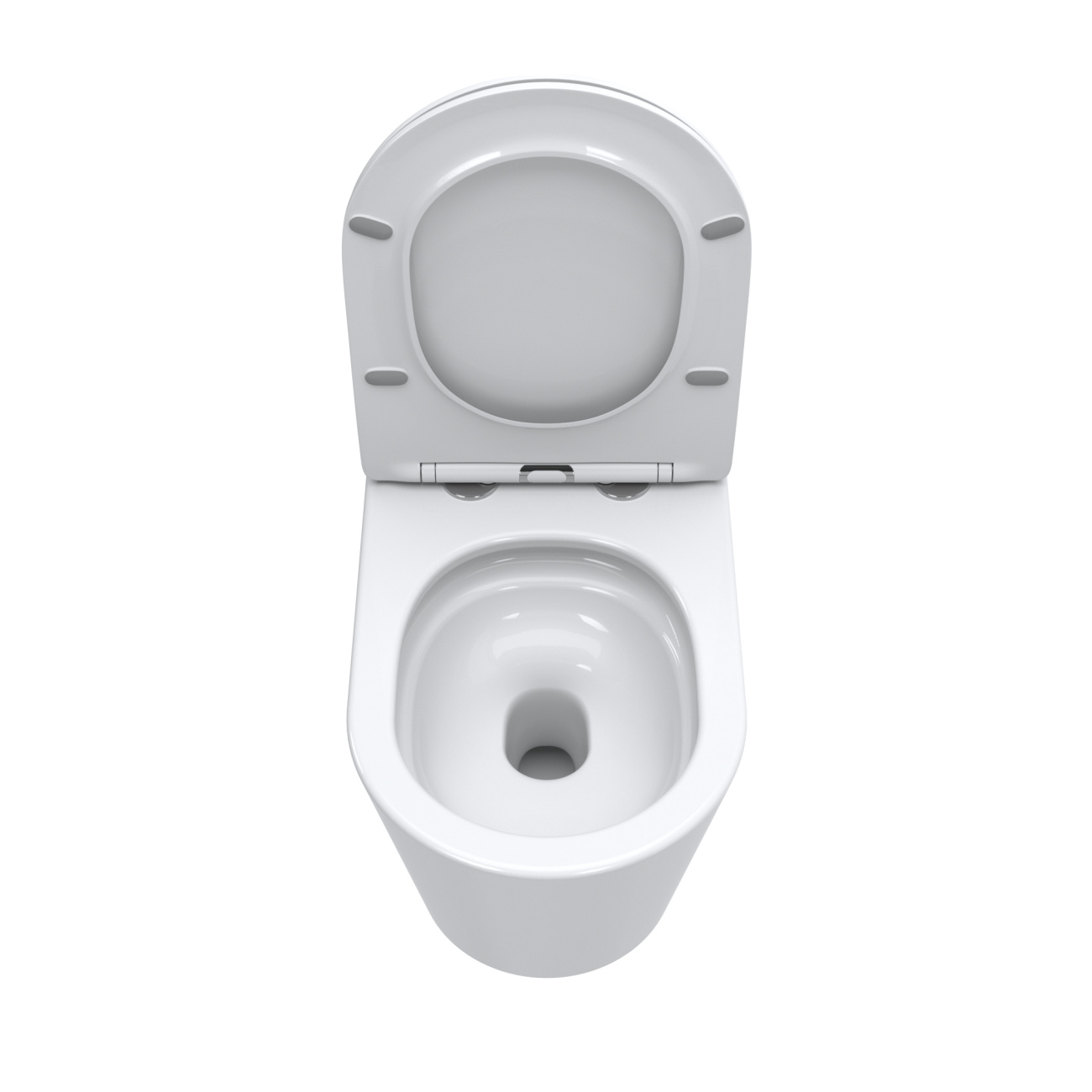 Унитаз приставной безободковый с сиденьем и смывом TORNADO BelBagno FLAY-TOR BB1003CB-TOR/SC