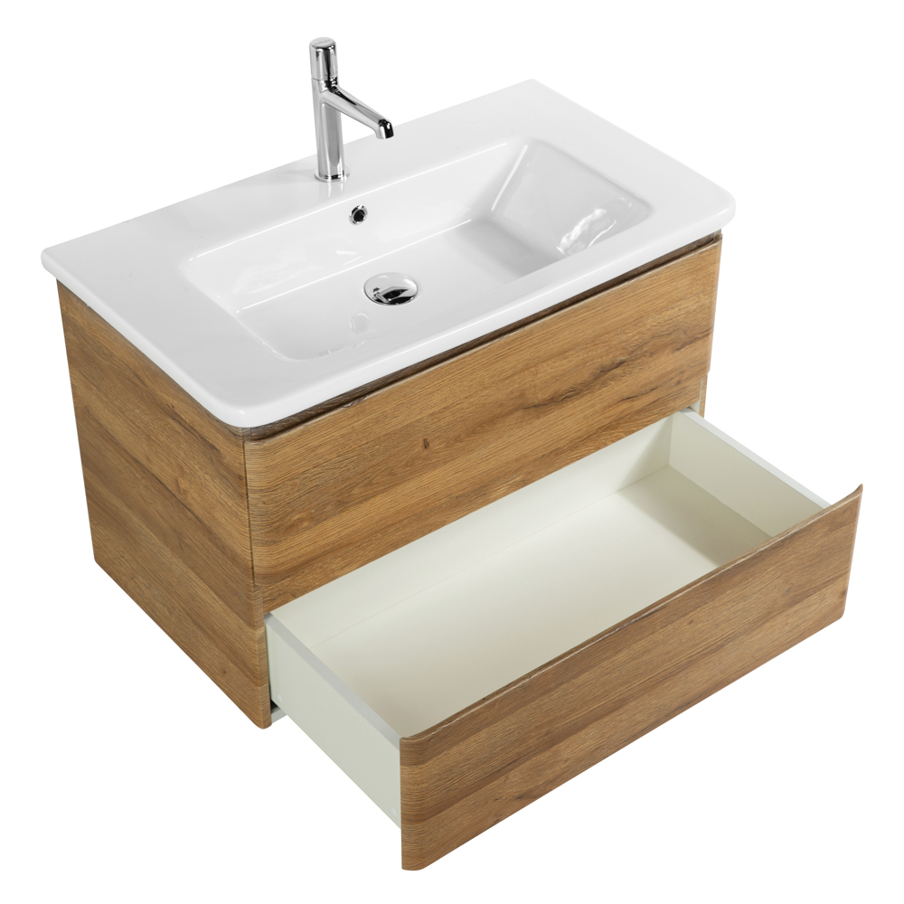 Тумба подвесная с керамической раковиной BelBagno ALBANO-CER-800-2C-SO-RR