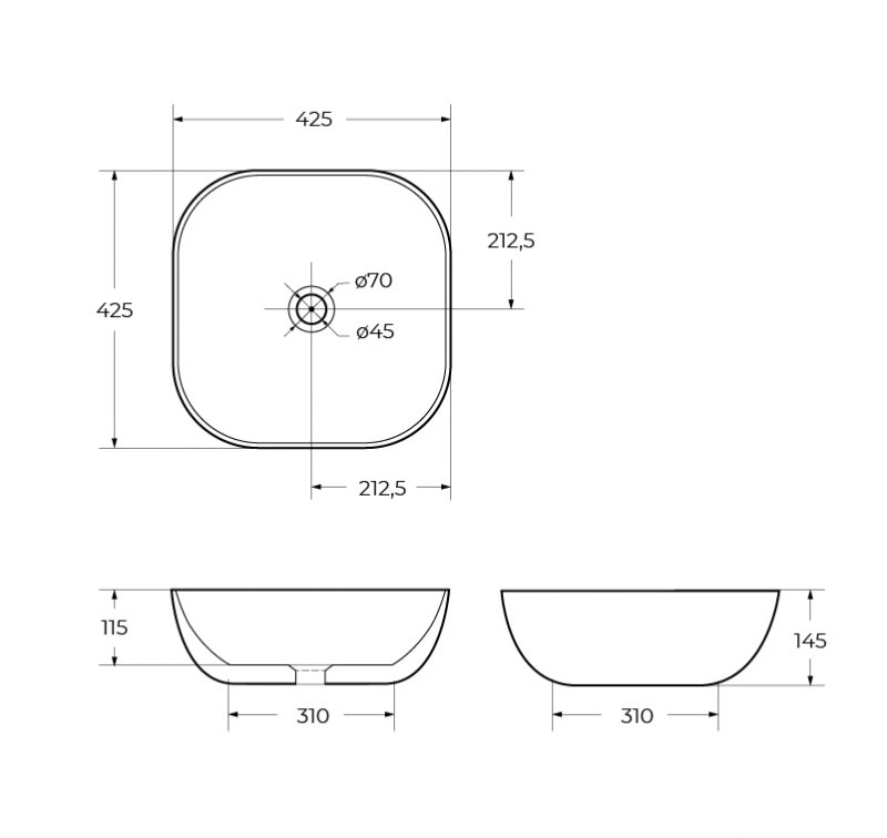Раковина накладная BelBagno BB1301