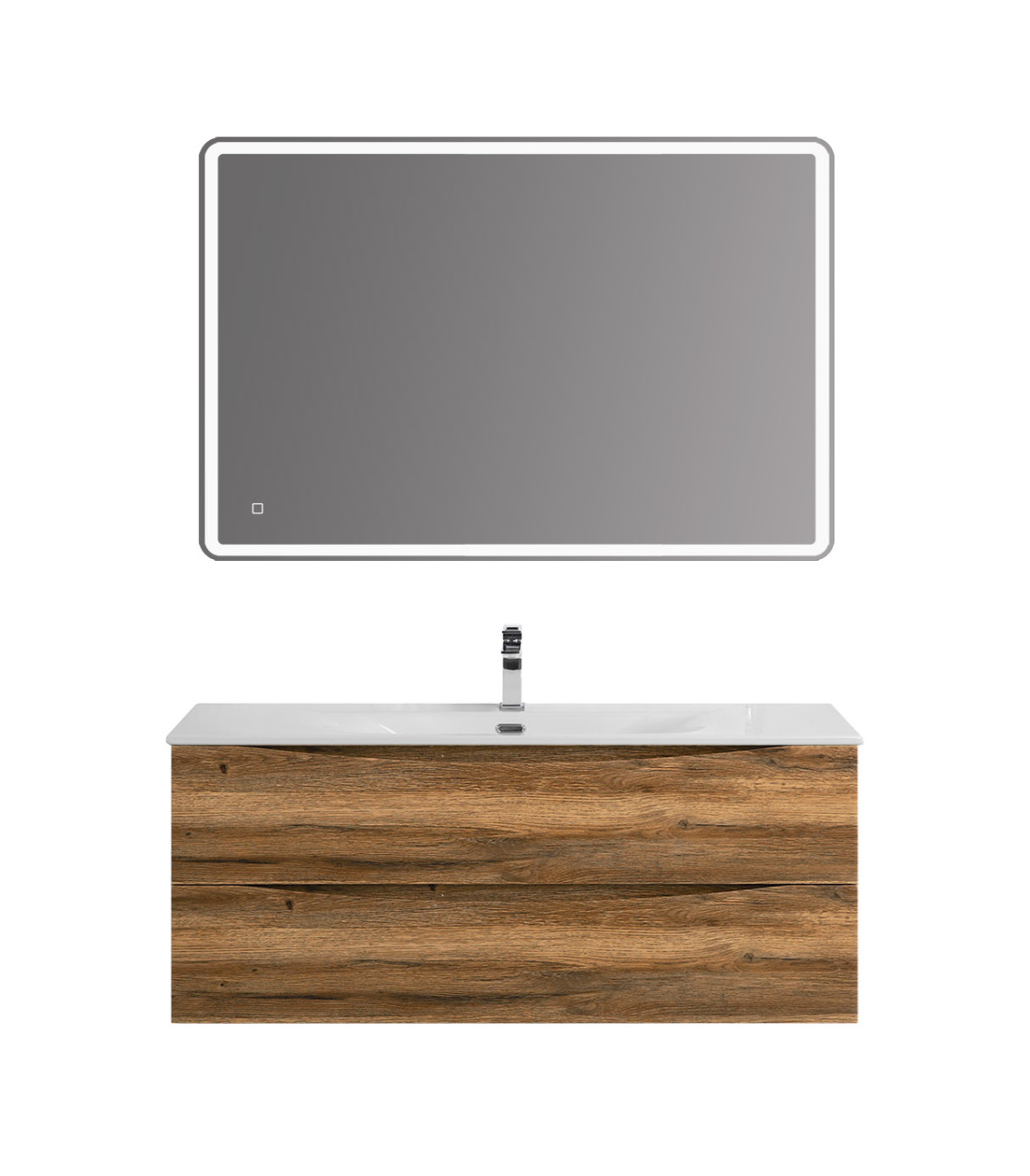 Тумба с раковиной подвесная BelBagno MARINO-CER-N-1200-2C-SO-RR-P Rovere Rustico, раковина белая BB-8099-120
