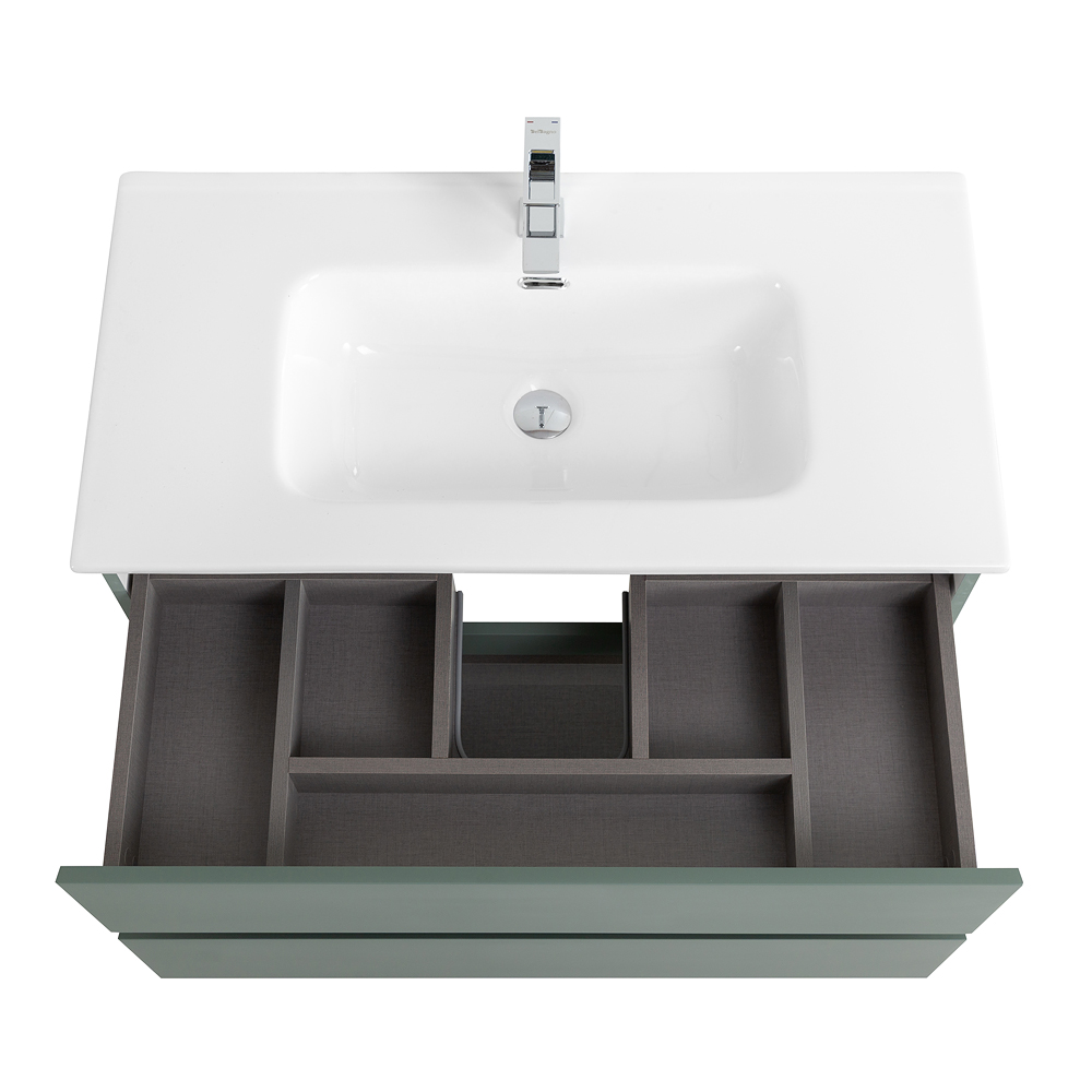 Тумба с раковиной подвесная BelBagno KRAFT-800-2C-SO-VO Еловый матовый, раковина белая BB800ETL