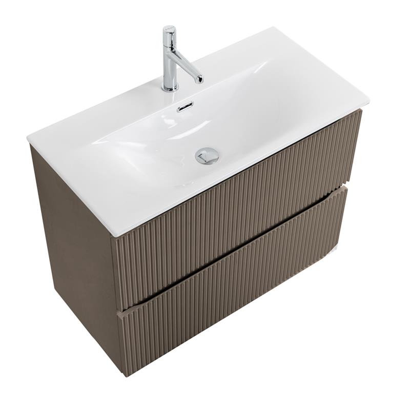 Тумба с раковиной подвесная BelBagno UNO-MINI-700-2C-SO-СO Бежевый матовый, раковина белая BB-8099-3-70
