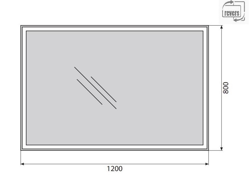 Зеркало BelBagno SPC-GRT-1200-800-LED-BTN